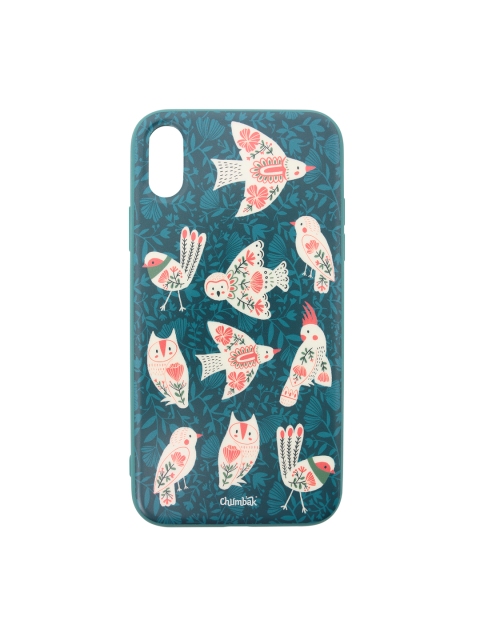 

Chumbak Green & White Birdy Diaries iPhone XR Case Cover