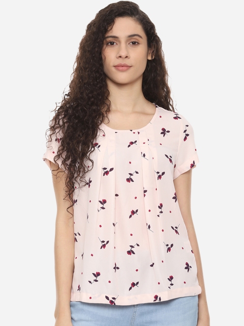 

Allen Solly Woman Pink & Red Printed A-Line Top