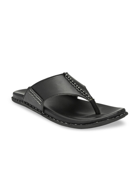 

SHENCES Men Black Comfort Sandals