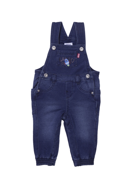 

Chicco Infant Boys Blue Solid Denim Dungarees