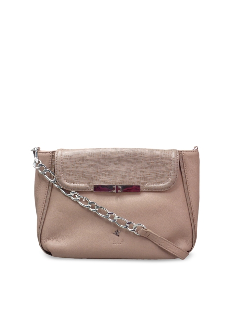 

ILEX Women Nude-Coloured Textured Leather Sling Bag