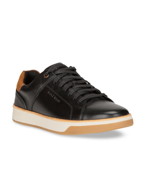 

Cole Haan Men Black Leather Grand Crosscourt Crafted Sneakers