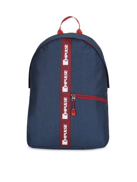 

Impulse Kids Navy Blue & Red Printed Backpack