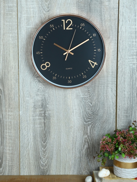 

House Of Accessories Black Round Solid 30 x 30 CM Analogue Wall Clock