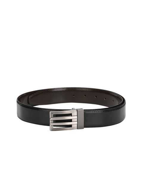 

Calvadoss Men Black & Brown Reversible Textured Belt