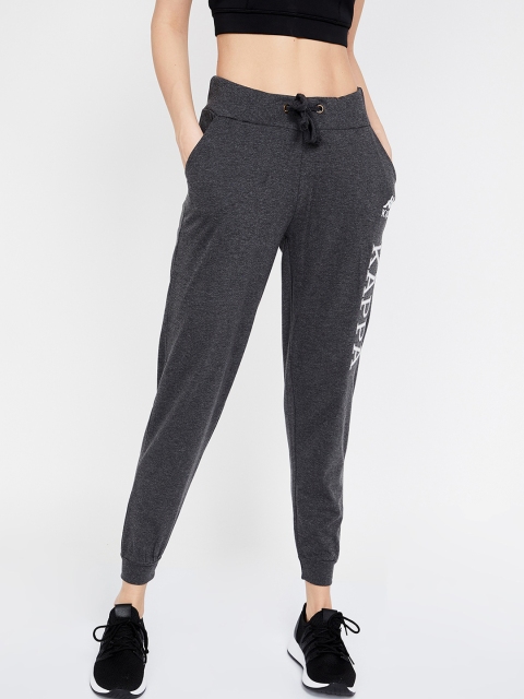 

Kappa Women Charcoal Grey Solid Slim-Fit Joggers