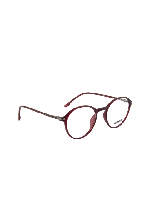 Gold Berg Unisex Maroon Solid Full Rim Oval Frames GB-NSP1009_C7