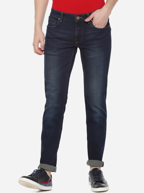 

Louis Philippe Jeans Men Blue Slim Fit Mid-Rise Clean Look Stretchable Jeans