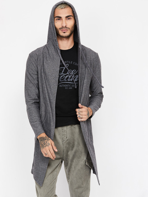 

Forca by Lifestyle Men Grey Solid Longline Sweatshirt