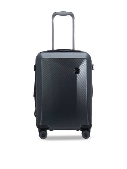 

IT luggage Unisex Grey Textured Confide 360-Degree Rotation Hard-Sided Expandable Trolley Suitcase