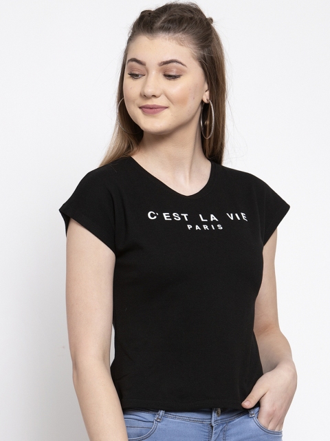 

Everlush Women Black Printed Top