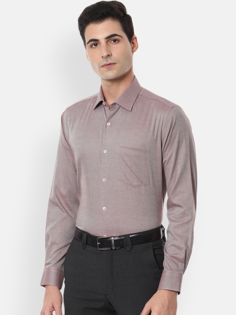 

Van Heusen Men Brown Regular Fit Self Design Formal Shirt