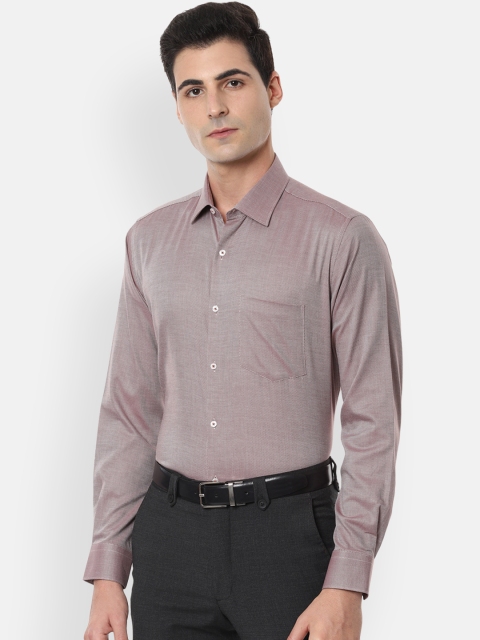 

Van Heusen Men Brown Regular Fit Self Design Formal Shirt