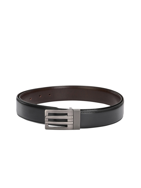 

Calvadoss Men Black & Brown Reversible Textured Belt