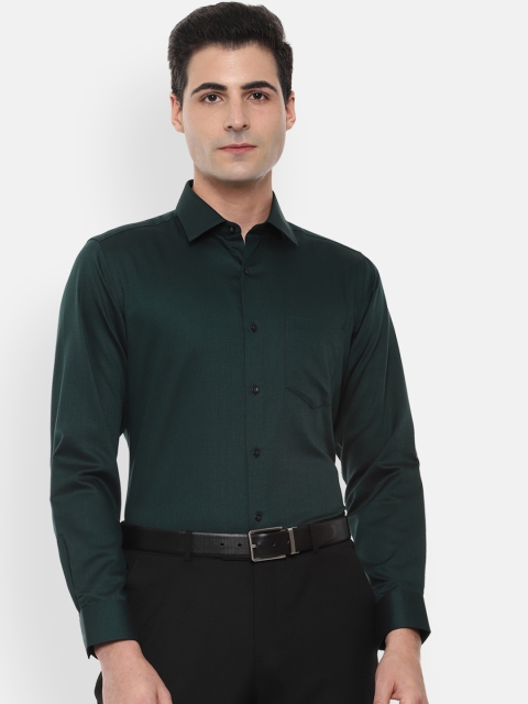 

Van Heusen Men Green Regular Fit Solid Formal Shirt