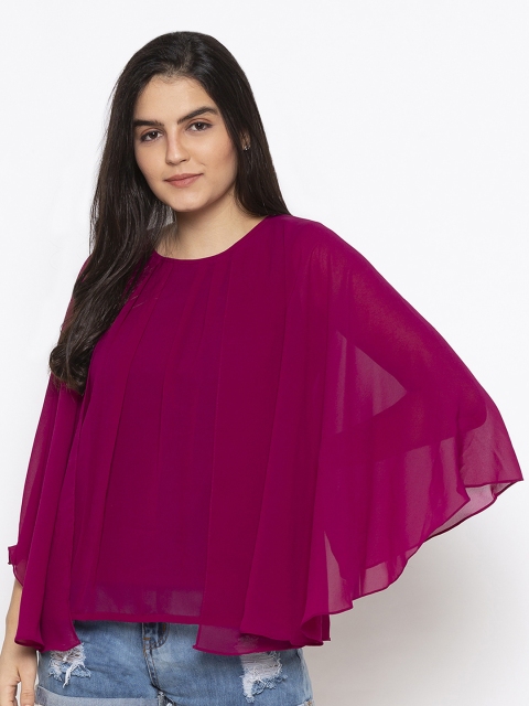 

Iti Women Purple Solid A-Line Top