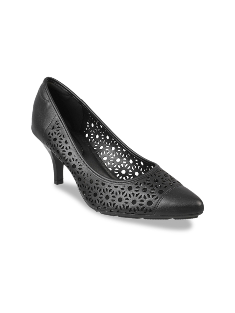 

Mochi Women Black Solid Pumps