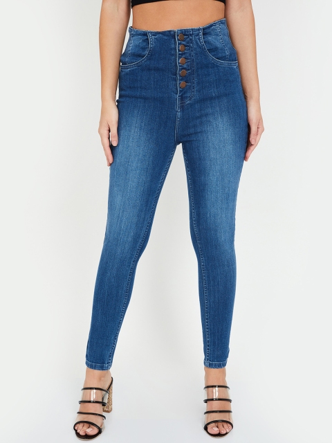 

Ginger by Lifestyle Women Blue Skinny Fit Mid-Rise Clean Look Jeans