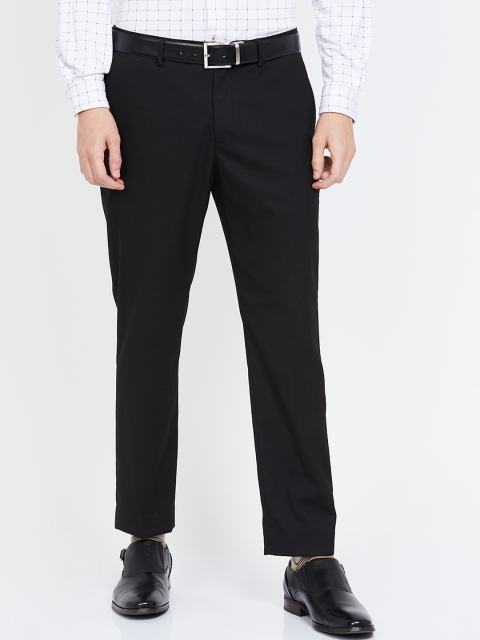 

CODE by Lifestyle Men Black Slim Fit Solid Regular Trousers