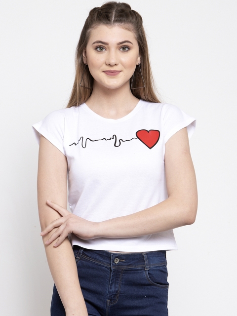 Everlush Women White Printed Top