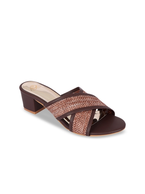 

Sole To Soul Women Brown Woven Design Heels