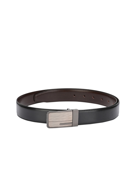 

Calvadoss Men Black & Brown Textured Reversible Belt