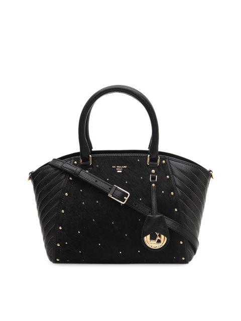 Da Milano Black Embellished Handheld Bag