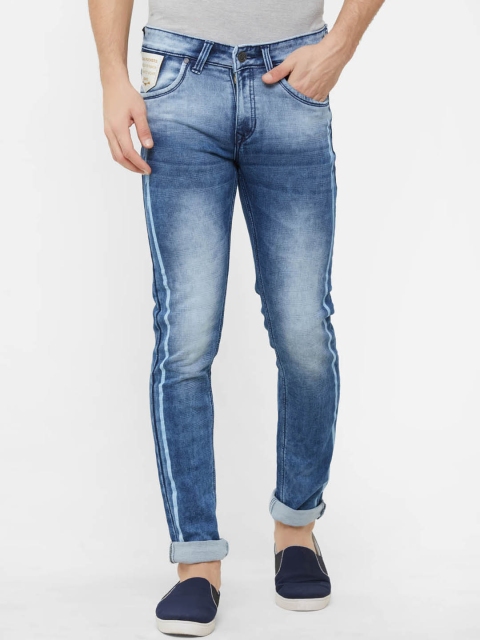 

Road Rockers Men Blue Skinny Fit Mid-Rise Clean Look Stretchable Jeans