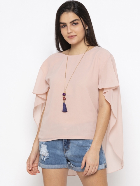 

Iti Women Pink Solid Regular Top