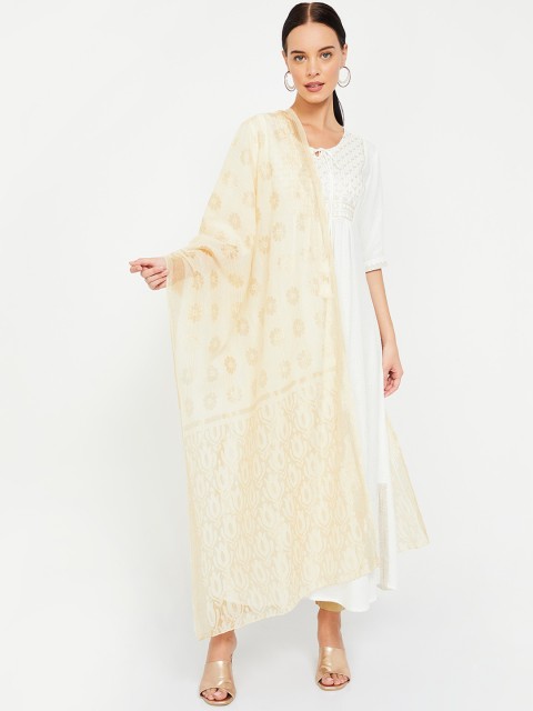 

Melange by Lifestyle Beige Woven Design Dupatta