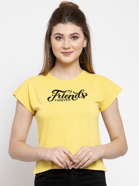 

Everlush Women Yellow Printed Top