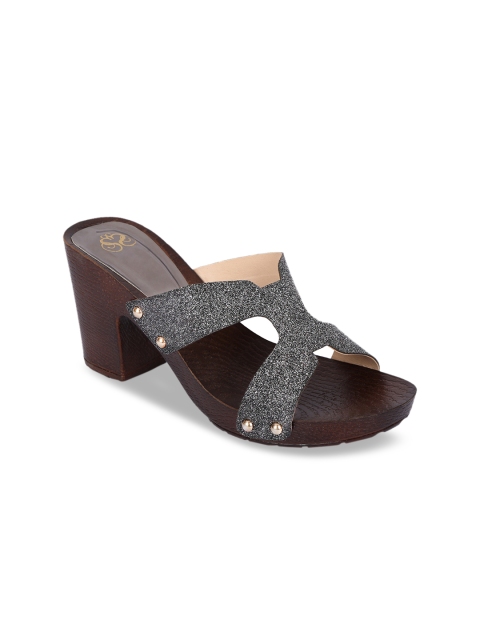 

Sole To Soul Women Gunmetal-Toned Embellished Heels, Metallic