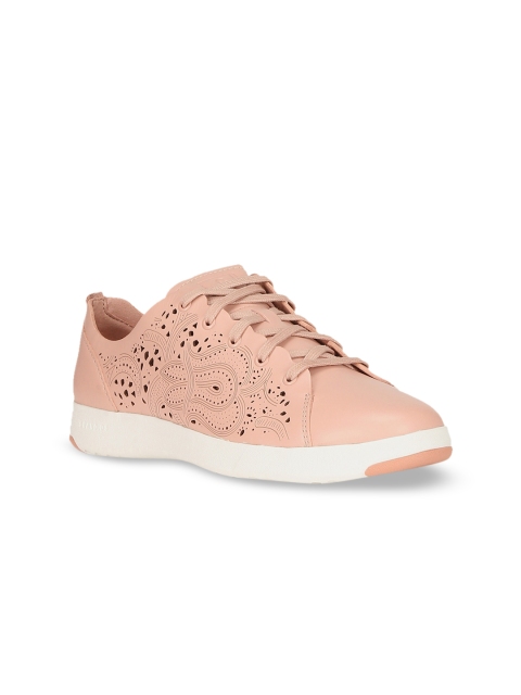 

Cole Haan Women Pink GrandPr Tennis Laser Cut Sneakers