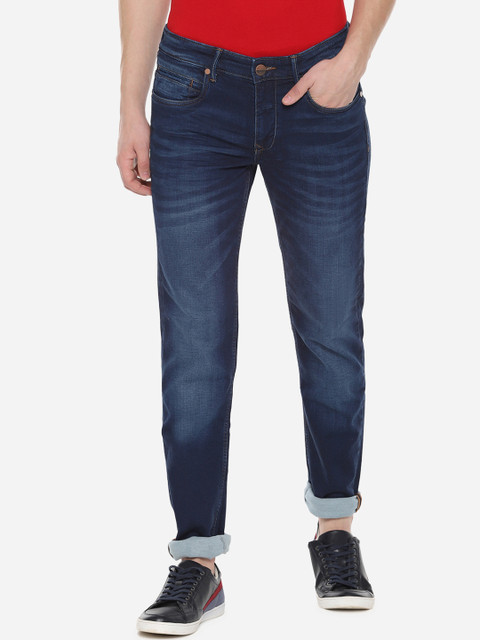 

Louis Philippe Jeans Men Navy Blue Slim Fit Mid-Rise Clean Look Stretchable Jeans