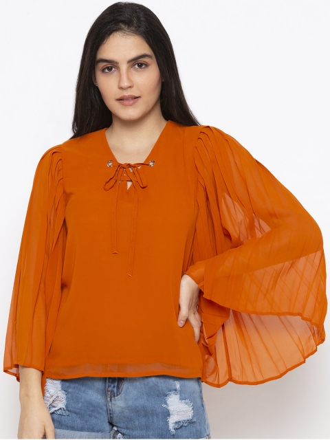 

Iti Women Orange Solid Top