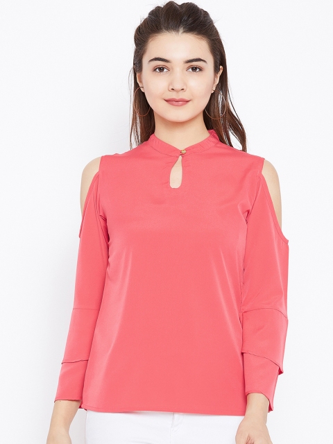 

AASK Women Coral Pink Solid Top