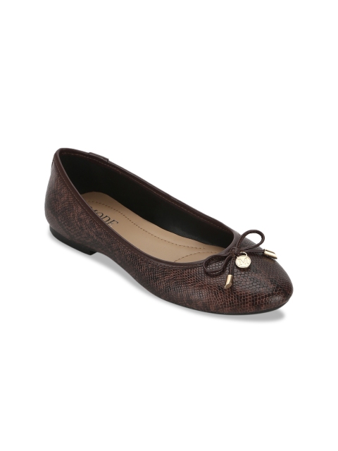 

Mode by Red Tape Women Brown Textured Ballerinas