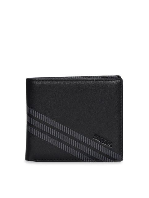 

ESBEDA Men Black Solid RFID Two Fold Wallet