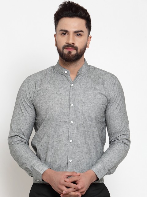 

JAINISH Men Grey Classic Regular Fit Solid Formal Shirt