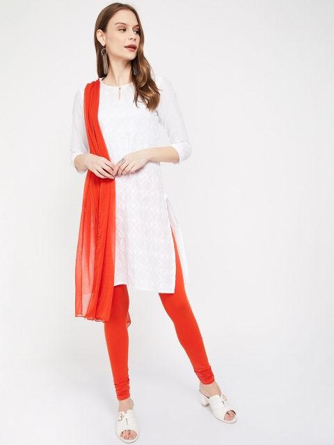 

Melange by Lifestyle Orange Solid Dupatta