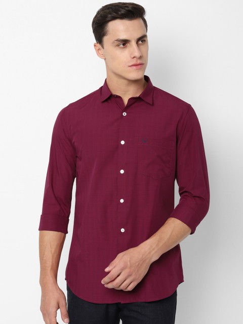

Allen Solly Men Maroon Slim Fit Checked Casual Shirt