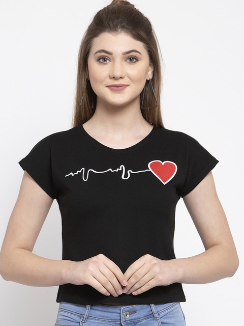 

Everlush Women Black Printed Top