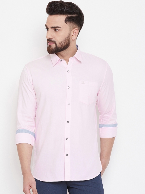 

Duke Men Pink Slim Fit Solid Casual Shirt