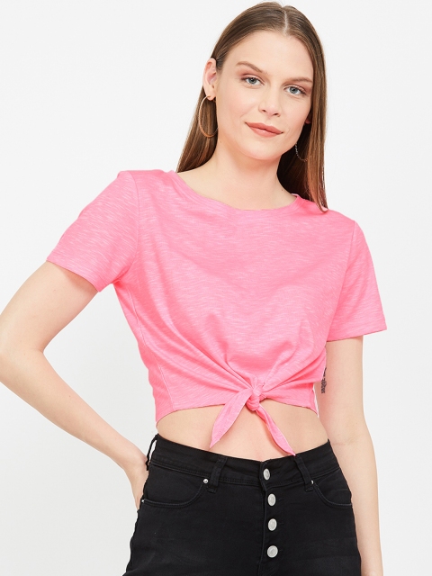 

Ginger by Lifestyle Women Pink Solid Top