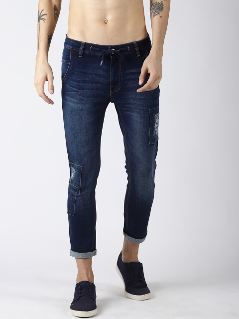 Blue Saint Men Blue Slim Fit Mid-Rise Mildly Distressed Jeans