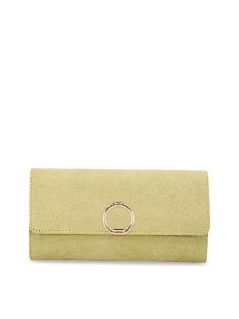 

yelloe Women Green Solid Three Fold Wallet