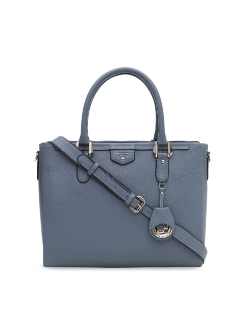 

Da Milano Blue Solid Handheld Leather Bag