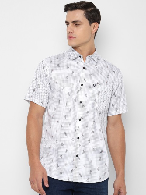 

Allen Solly Men White & Black Slim Fit Checked Casual Shirt