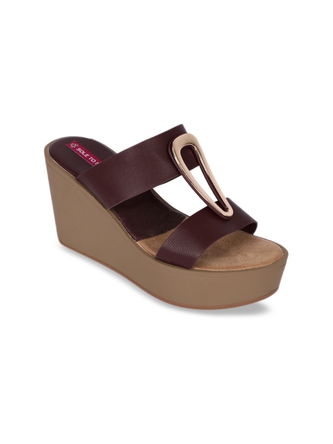 

Sole To Soul Women Maroon Solid Heels