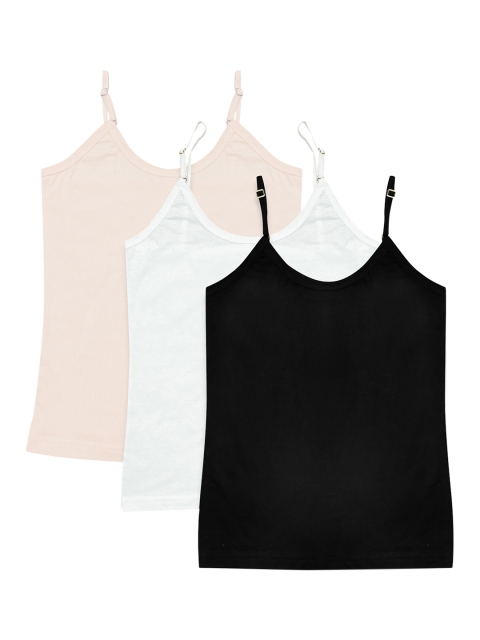 

Luke & Lilly Girls Pack Of 3 Solid Camisoles, Black